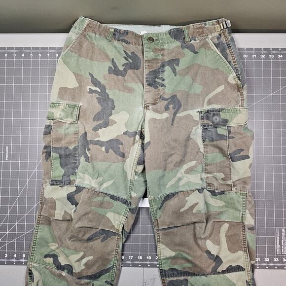 Vintage Cabelas Cargo Pants 36x30 80s M81 Woodland Camouflage USA Distressed - Picture 1 of 16